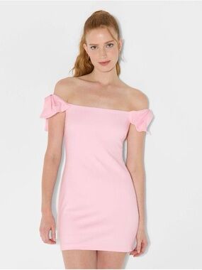 NWT Wild Fable Pink Off-Shoulder Bow Mini Dress | XXS XS S M L XL XXL |